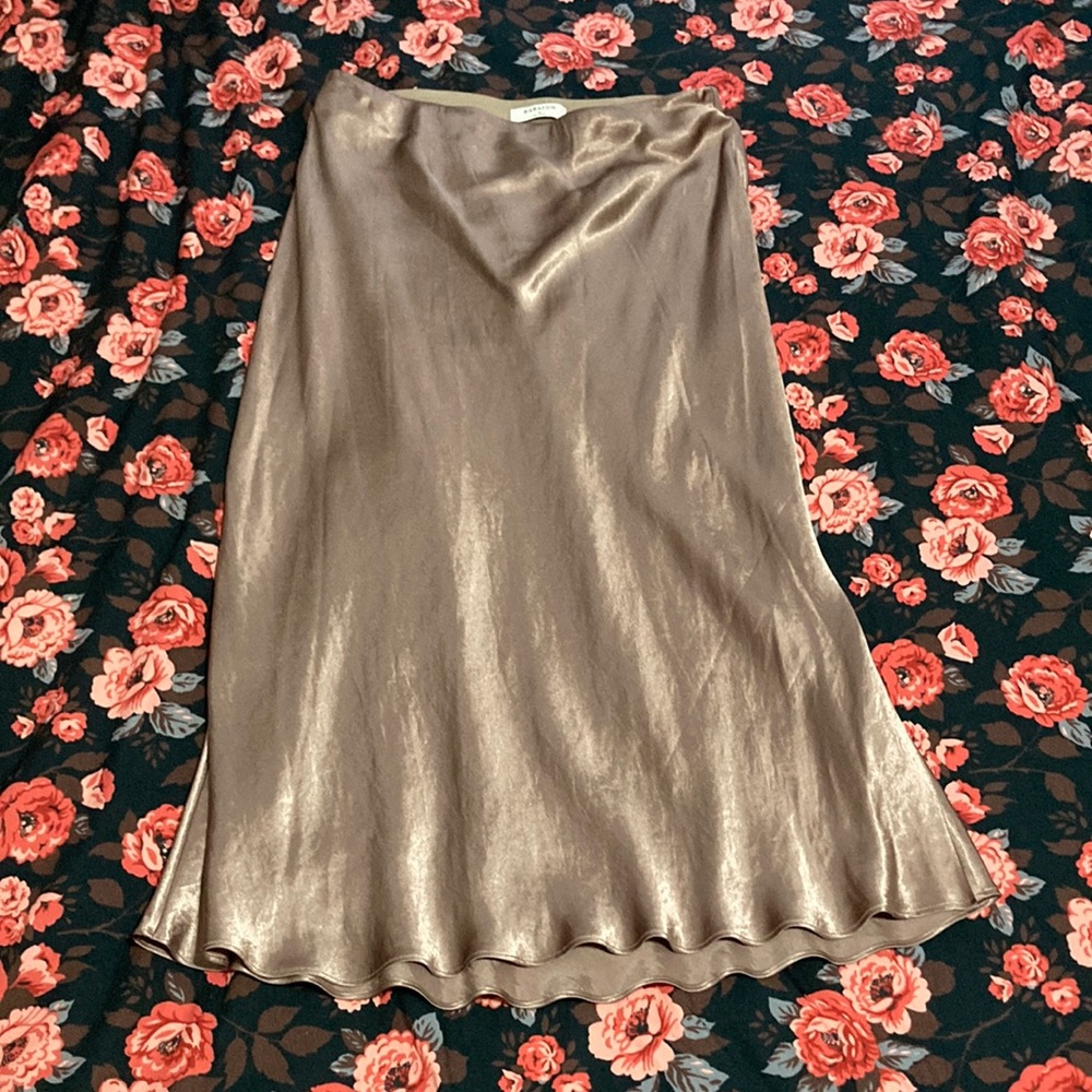 Aritzia Babaton midi Slip Skirt in Clay Pink